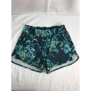 Avita Womens Green Floral Athletic Shorts Small S 4-6
